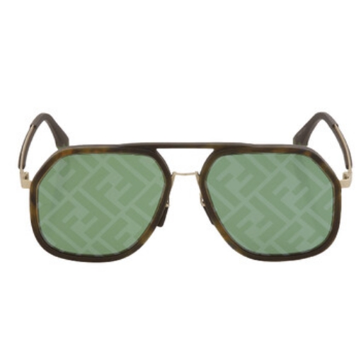 Picture of FENDI Green Mirror Navigator Men's Sunglasses