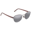 Picture of PORSCHE DESIGN Black Blue Silver Mirror Oval Men's Sunglasses