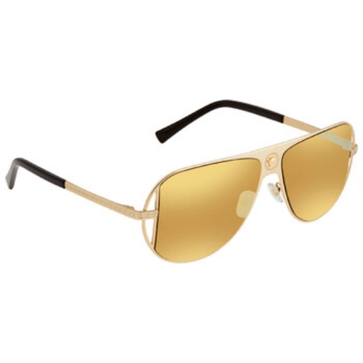 Picture of VERSACE Brown Mirror Gold Pilot Men's Sunglasses