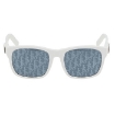 Picture of DIOR Blue Mirror Logo Square Men's Sunglasses