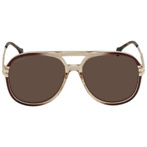 Picture of GUCCI Brown Pilot Men's Sunglasses