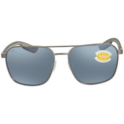 Picture of COSTA DEL MAR WADER Grey Silver Mirror Polarized Polycarbonate Men's Sunglasses