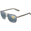 Picture of COSTA DEL MAR WADER Grey Silver Mirror Polarized Polycarbonate Men's Sunglasses