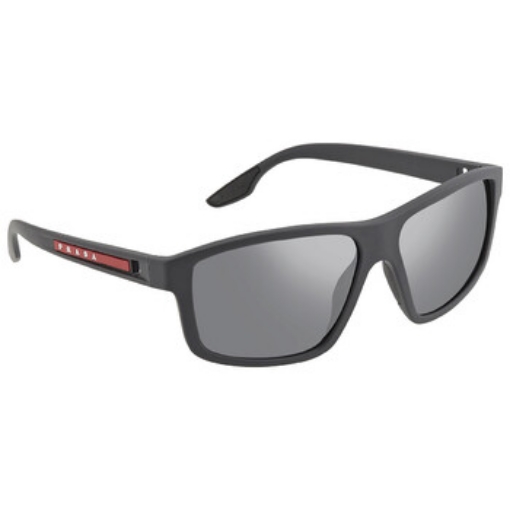 Picture of PRADA LINEA ROSSA Polarized Dark Grey Mirror Silver Rectangular Men's Sunglasses