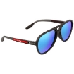 Picture of PRADA LINEA ROSSA Light Green Mirror Blue Pilot Men's Sunglasses