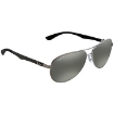 Picture of RAY-BAN Carbon Fibre Polarized Silver Mirror Aviator Men's Sunglasses