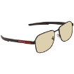 Picture of PRADA LINEA ROSSA Brown Photochromic Rectangular Men's Sunglasses