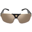 Picture of VERSACE Light Brown Mirror Gold Square Men's Sunglasses