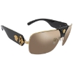 Picture of VERSACE Light Brown Mirror Gold Square Men's Sunglasses