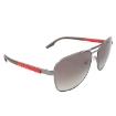 Picture of PRADA LINEA ROSSA Gradient Gray Mirrored Silver Pilot Men's Sunglasses