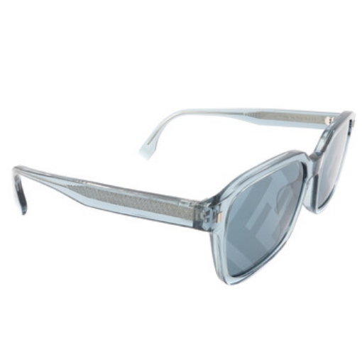 Picture of FENDI Blue Mirror Logo Rectangular Men's Sunglasses