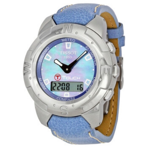 Picture of TISSOT T-Touch Titanium Blue Mother-of-pearl Analog/Digital Multifunction Unisex Watch