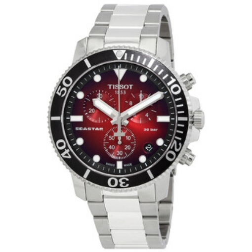 Picture of TISSOT Seastar 1000 Chronograph Quartz Red Gradient Dial Men's Watch