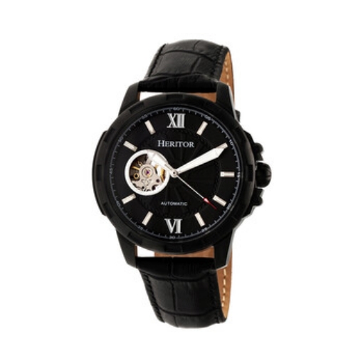 Picture of HERITOR Bonavento Automatic Open Heart Black Dial Men's Watch