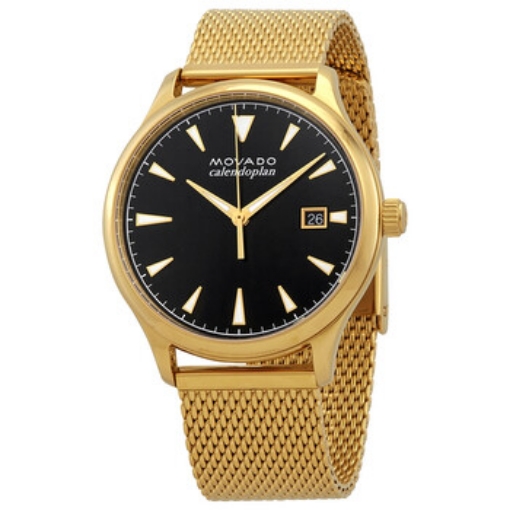 Picture of MOVADO Heritage Quartz Black Dial Men's Gold-tone Watch