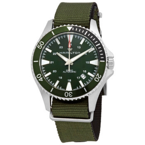 Picture of HAMILTON Khaki Navy Automatic Green Dial Sprite Bezel Men's Watch