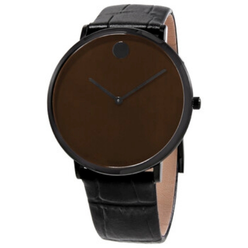 Picture of MOVADO Modern 47 Ultra Slim Quartz Chocolate Museum Dial Men's Watch