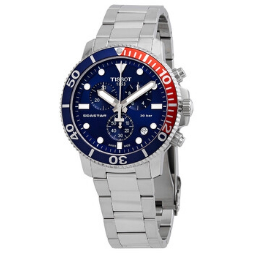 Picture of TISSOT Seastar Chronograph Quartz Blue Dial Pepsi Bezel Men's Watch