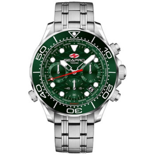 Picture of SEAPRO Mondial Timer Chronograph Quartz Green Dial Men's Watch