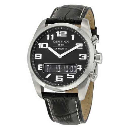 Picture of CERTINA DS Multi-8 Quartz Analog Digital Dial Black Leather Men's Watch C0204191605201