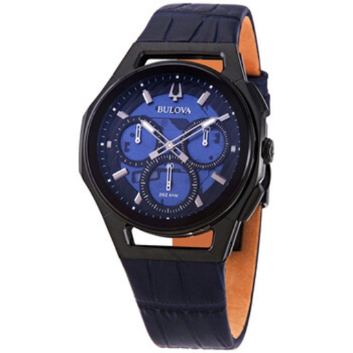 Picture of BULOVA Curv Transparent Blue Dial Chronograph Quartz Men's Watch