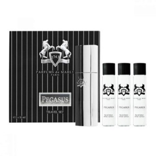 Picture of PARFUMS DE MARLY Pegasus 4 Pcs Set For Men: Case + 3 x 0.33 oz Eau De Parfum