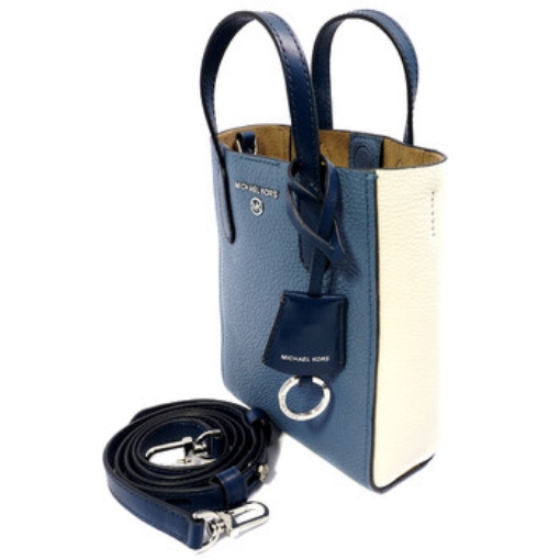 Picture of MICHAEL KORS Blue Ladies Sinclair Extra-Small Color-Block Leather Crossbody Bag