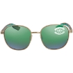 Picture of COSTA DEL MAR EGRET Green Mirror Polarized Glass Round Ladies Sunglasses