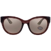 Picture of COSTA DEL MAR Maya Copper SIlver Mirror Polarized Glass Cat Eye Ladies Sunglasses