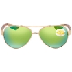 Picture of COSTA DEL MAR LORETO Green Mirror Polarized Polycarbonate Pilot Ladies Sunglasses