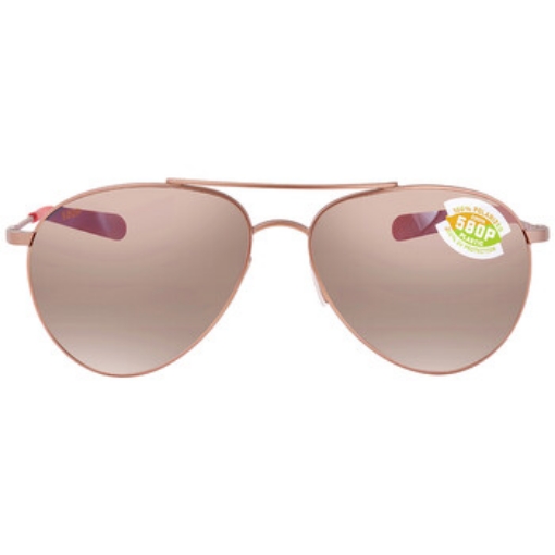 Picture of COSTA DEL MAR PIPER Copper Silver Mirror Polarized Polycarbonate Ladies Sunglasses