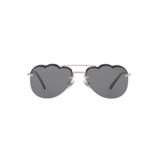 Picture of MIU MIU Dark Grey Flash Silver Geometric Ladies Sunglasses