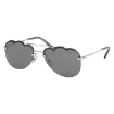 Picture of MIU MIU Dark Grey Flash Silver Geometric Ladies Sunglasses