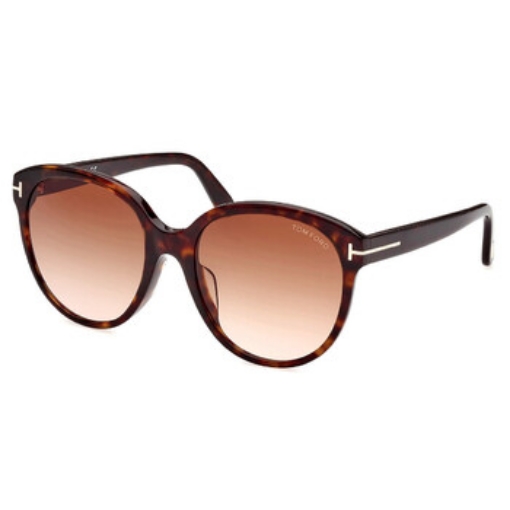 Picture of TOM FORD Gradient Brown to Pink Round Ladies Sunglasses