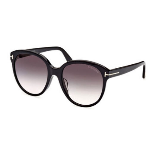 Picture of TOM FORD Gradient Smoke to Pink Round Ladies Sunglasses