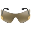 Picture of VERSACE Dark Grey Mirror Gold Shield Ladies Sunglasses