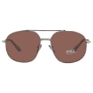 Picture of PRADA Brown Polarized Pilot Men's Sunglasses