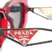 Picture of PRADA Dark Grey Rectangular Ladies Sunglasses