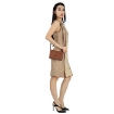 Picture of BURBERRY Tan Small Leather Logo Debossed Crossbody Bag