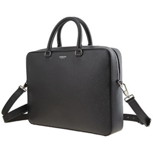 Picture of BURBERRY Black Grainy Leather Compact Briefcase