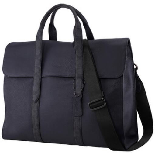 Picture of COACH Signature Canvas Blocking Metropolitan Portfolio In Midnight Navy