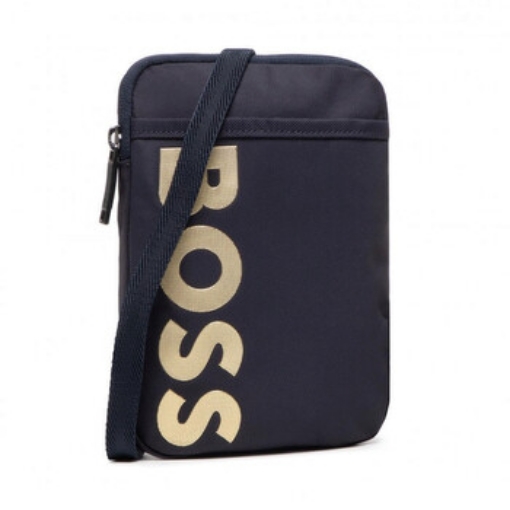 Picture of HUGO BOSS Dark Blue Men's Catch Logo Phone Bag