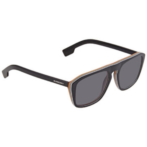 Picture of BURBERRY Polarized Grey Browline Men's Sunglasses