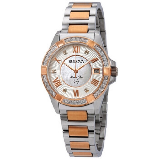 Picture of BULOVA Marine Star Diamond White Mother of Pearl Dial Ladies Watch