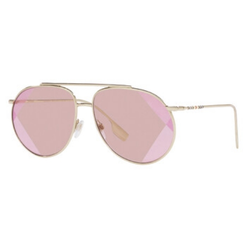 Picture of BURBERRY Alice Pink UV Print Beige Aviator Ladies Sunglasses