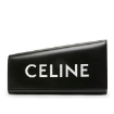 Picture of CELINE Black Asymetric Clutch In Shiny Calfskin With Print