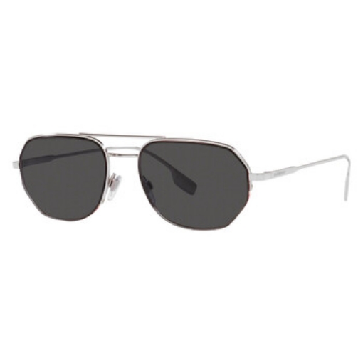 Picture of BURBERRY Henry Gray Border Black Irregular Men's Sunglasses