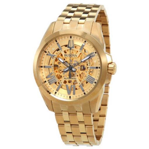 Picture of BULOVA Shutton Automatic Gold Skeleton Dial Men's Watch