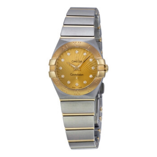 Picture of OMEGA Constellation Gold Dial Diamond Ladies Watch