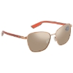 Picture of COSTA DEL MAR Paloma Copper SIlver Mirror Polarized Glass Butterfly Ladies Sunglasses